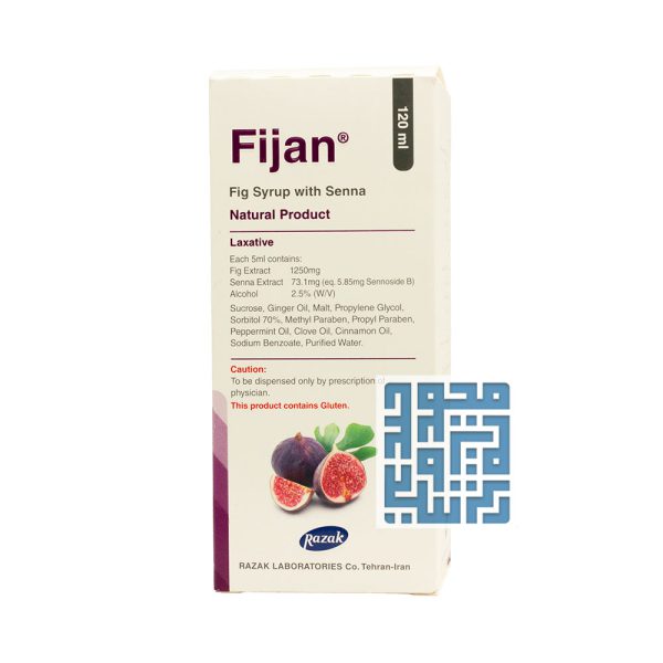 شربت ملین گیاهی فیژان رازک 120 میلی‌لیتری