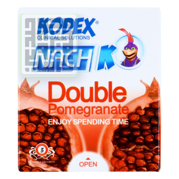 کاندوم کدکس Double Pomegranate تنگ کننده اناری بسته 3 تایی-داروخانه داروچی
