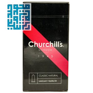 کاندوم چرچیلز مدل Classic Natural روان کننده وانیلی 12 تایی-داروخانه داروچی (1)