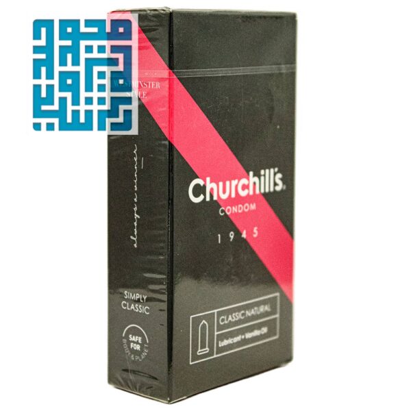 کاندوم چرچیلز مدل Classic Natural روان کننده وانیلی 12 تایی-داروخانه داروچی (8)