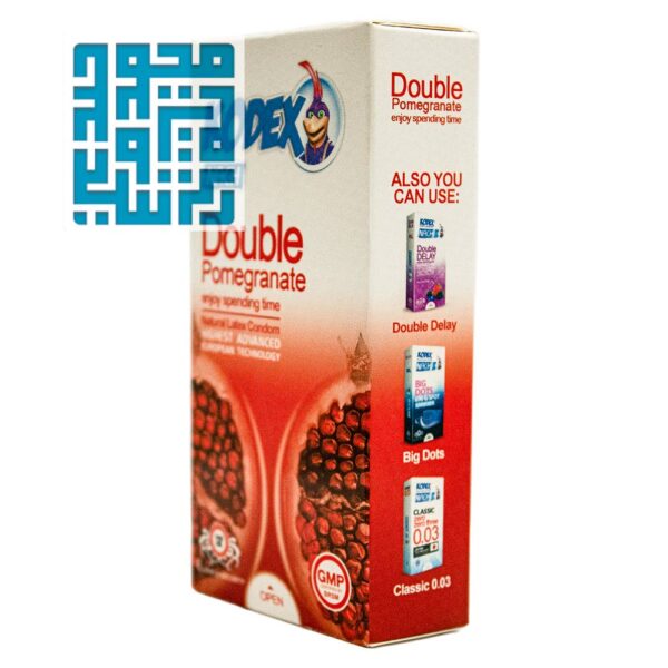 کاندوم کدکس مدل KODEX Double Pomegranate تنگ کننده اناری بسته 12 تایی-داروخانه داروچی (2)