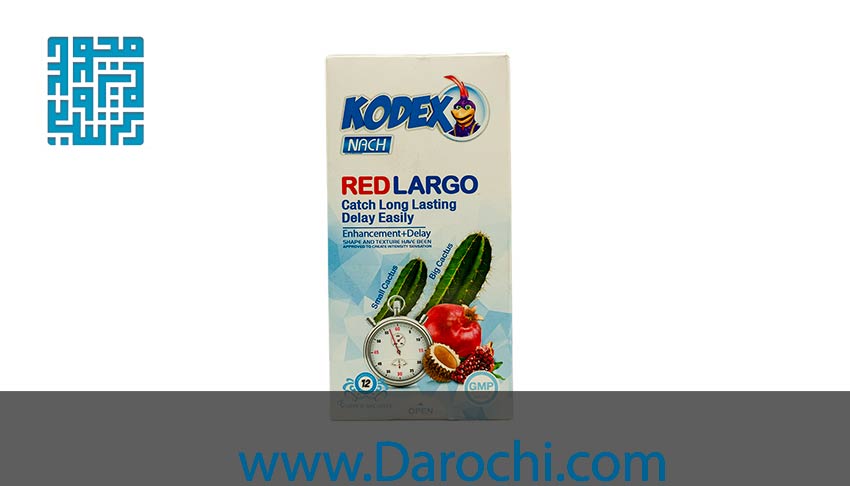 خرید کاندوم KODEX Red largo بزرگ کننده بسته 12 تایی-داروخانه داروچی
