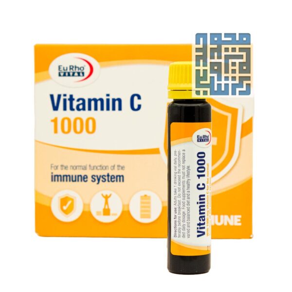 سفارش اینترنتی ویال ویتامین C 1000 میلی گرم یوروویتال 6 عددی-داروچی (1-7)