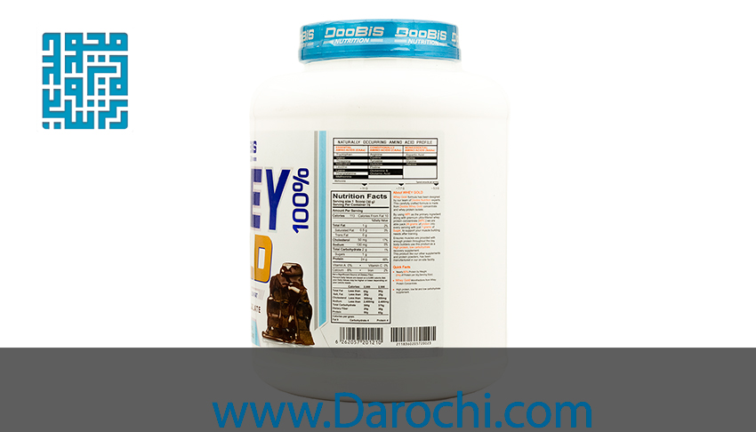 ترکیبات مکمل پروتئین وی گلد دوبیس 2270 گرمی - داروچی