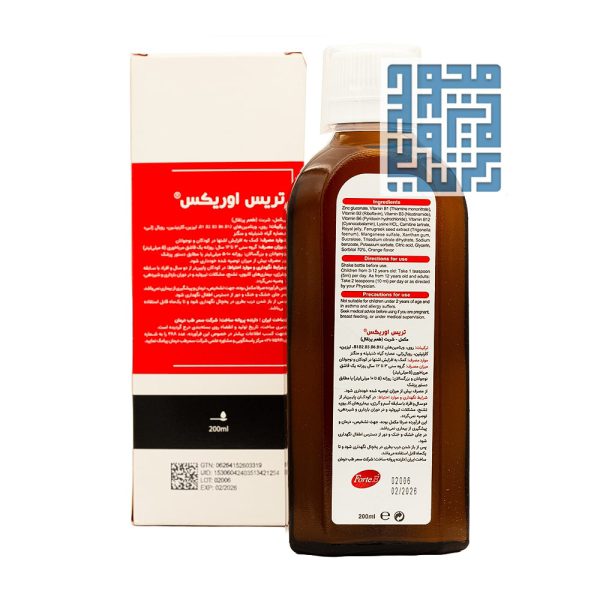 شربت ترس اوریکس فورت ای سمر طب درمان 200 میلی لیتر