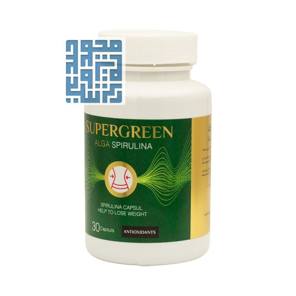 خرید کپسول اسپیرولینا سوپر گرین بسته 30 عددی