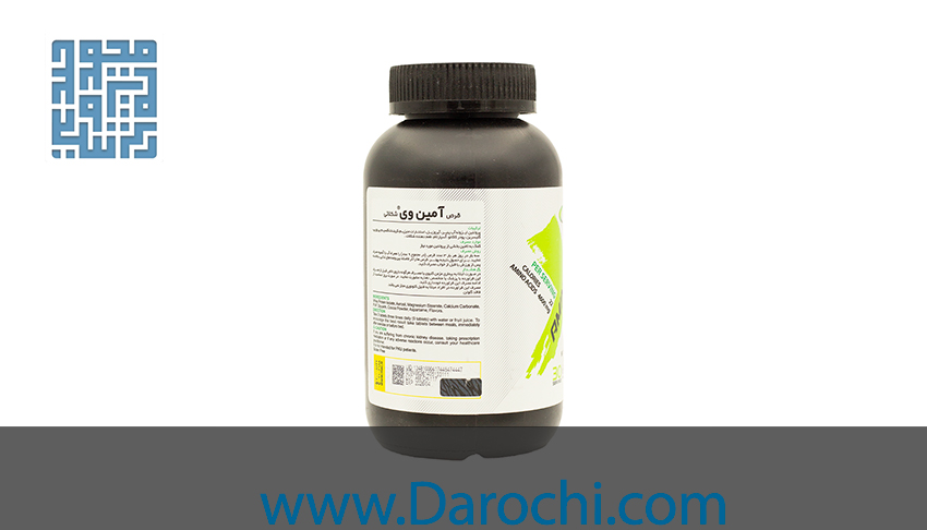 توضیحات قرص آمینو وی 4600 کارن شکلاتی 90 عددی