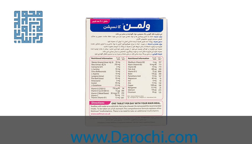 ترکیبات مکمل ول من کانسپشن ویتابیوتیکس