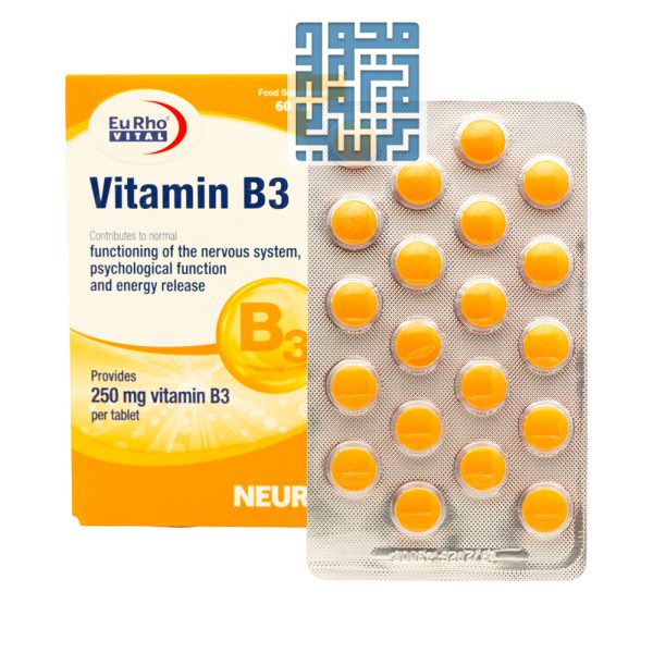 خرید قرص ویتامین B3 250 میلی گرم یوروویتال 60 عددی