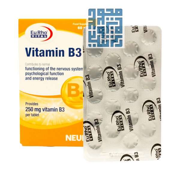 سفارش قرص ویتامین B3 250 میلی گرم یوروویتال 60 عددی