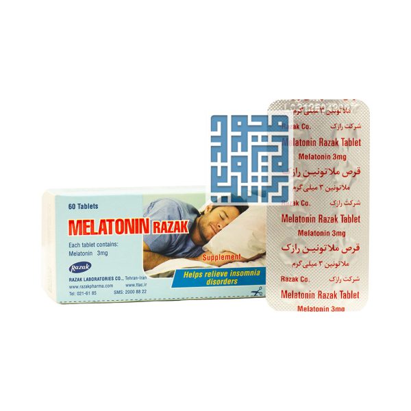 سفارش اینترنتی قرص ملاتونین 3 میلی گرم رازک 60 عددی