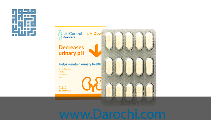 خرید اینترنتی کپسول لیت کنترل پی اچ داون بهشاد دارو 60 عددی