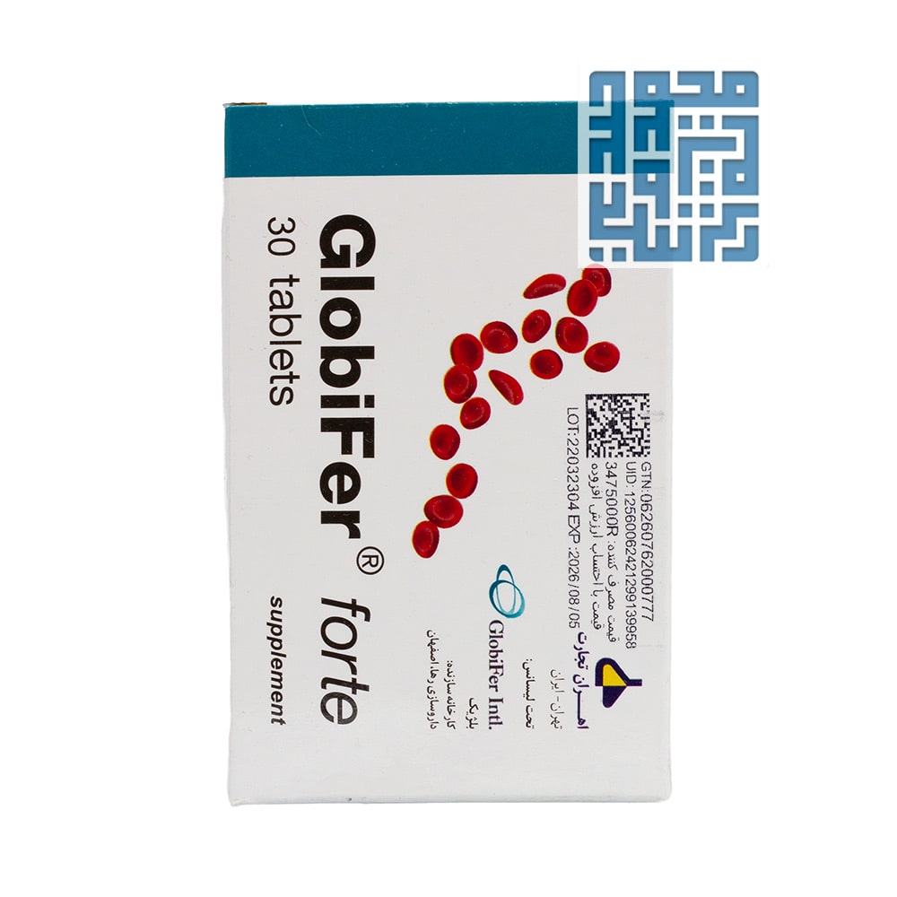 ahran-tejarat-globifer-fort-tabs-darochi.com (1) قرص گلوبیفر فورت اهران تجارت 30 عددی