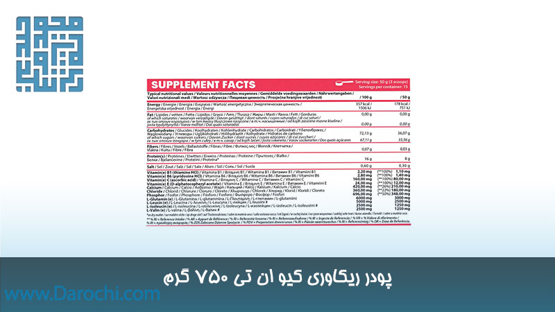 ترکیبات پودر ریکاوری کیو ان تی