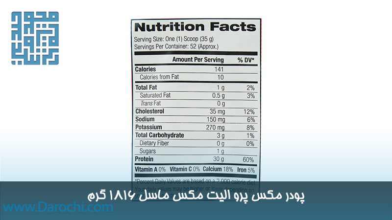 ترکیبات مکس پرو الیت مکس ماسل 1816 گرم