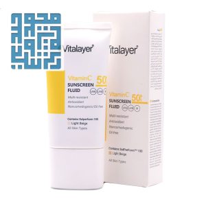 ضد آفتاب ویتالیر SPF50 ویتامین سی 50 میلی لیتر لایت بژ