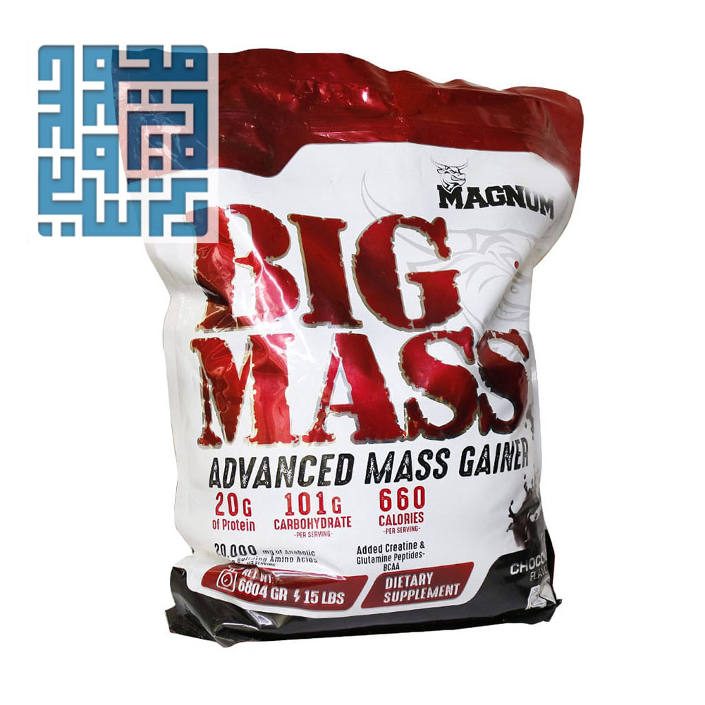 3magnum-big-mass-powder:www.darochi.com پودر گینر بیگ مس مگنوم 6804 گرم شکلاتی