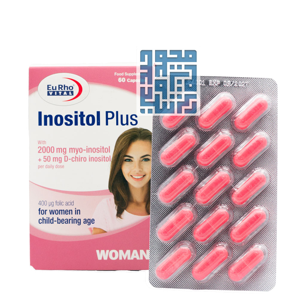 Inositol-plus-for-woman-eurho-vital-60-capsules-(1) کپسول اینوزیتول پلاس یوروویتال 60 عدد