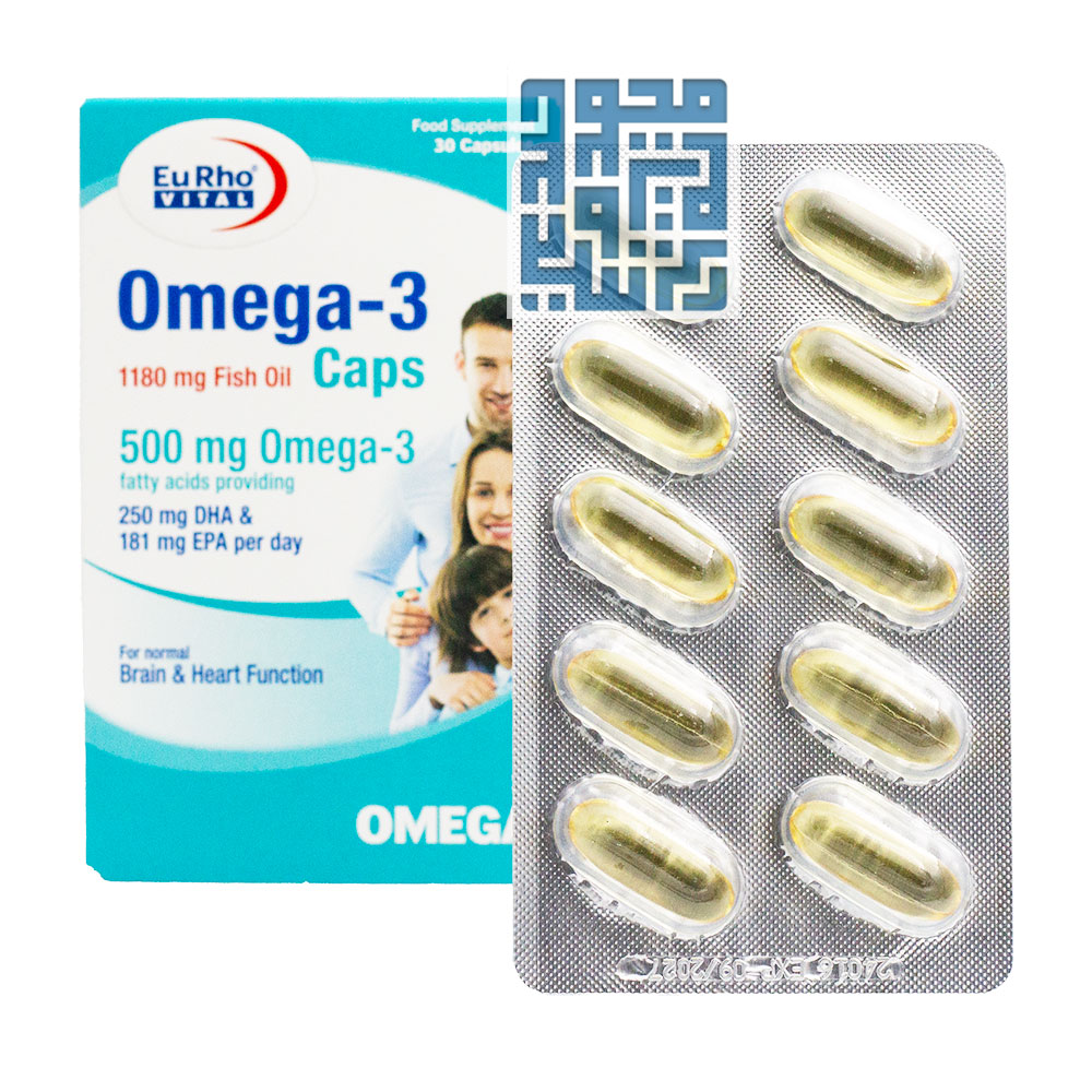 omega-capsule-eurovital--(2)-darochi کپسول امگا 3 یوروویتال 1180 میلی گرم