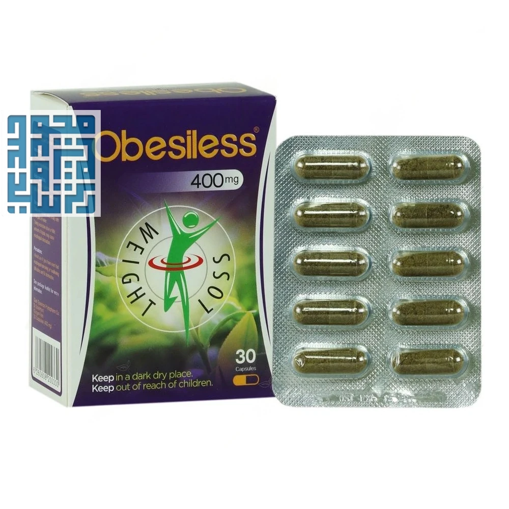 giah essence obesiless caps-darochi نمای جلویی کپسول ابسی لس گیاه اسانس ۳۰ عددی
